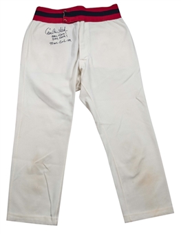1975 Carlton Fisk World Series Game Used Boston Red Sox Pants - With Game 6 Attribution by Fisk (Sports Investors Authentication & Beckett)